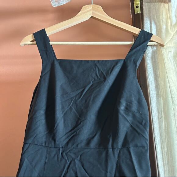 Theory Sleeveless Stretch Wool Sheath Mini Dress Black Short Size 2 - Picture 2 of 6